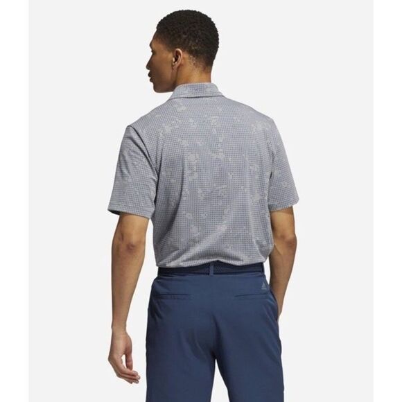 Adidas Shirt Mens Grey Night Camo Performance Polo Kapalua HI Primegreen‎ Large - Picture 2 of 8